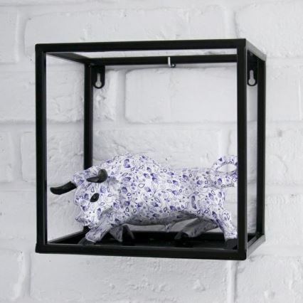 Wall shelf 20x20 cm black