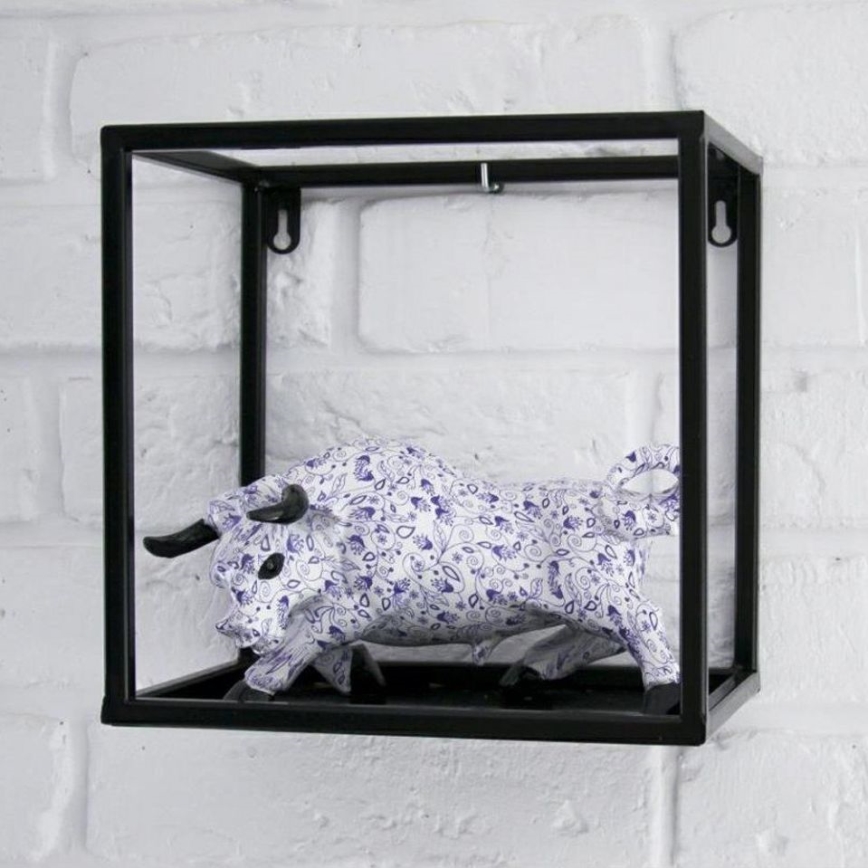 Wall shelf 20x20 cm black