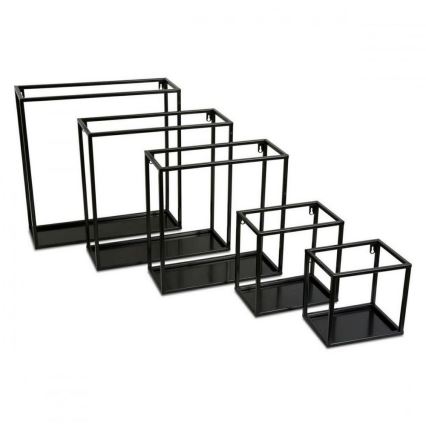 Wall shelf 20x20 cm black
