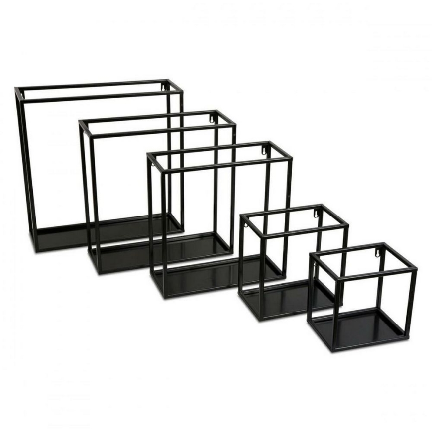 Wall shelf 20x20 cm black