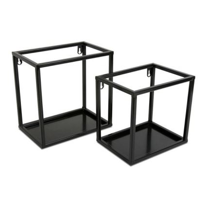 Wall shelf 20x20 cm black
