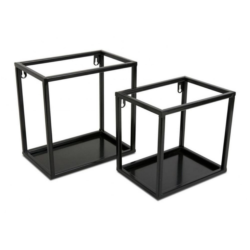 Wall shelf 20x20 cm black