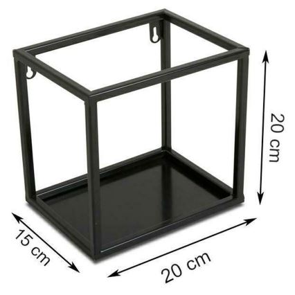 Wall shelf 20x20 cm black