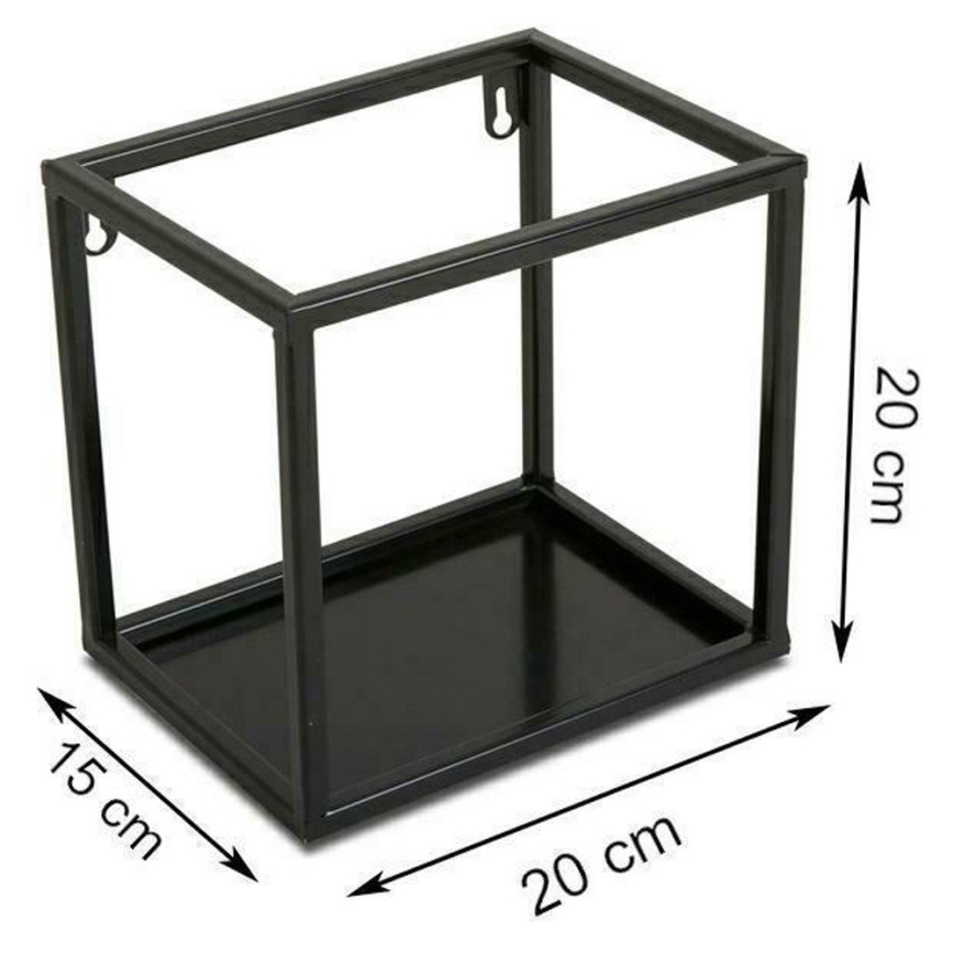 Wall shelf 20x20 cm black
