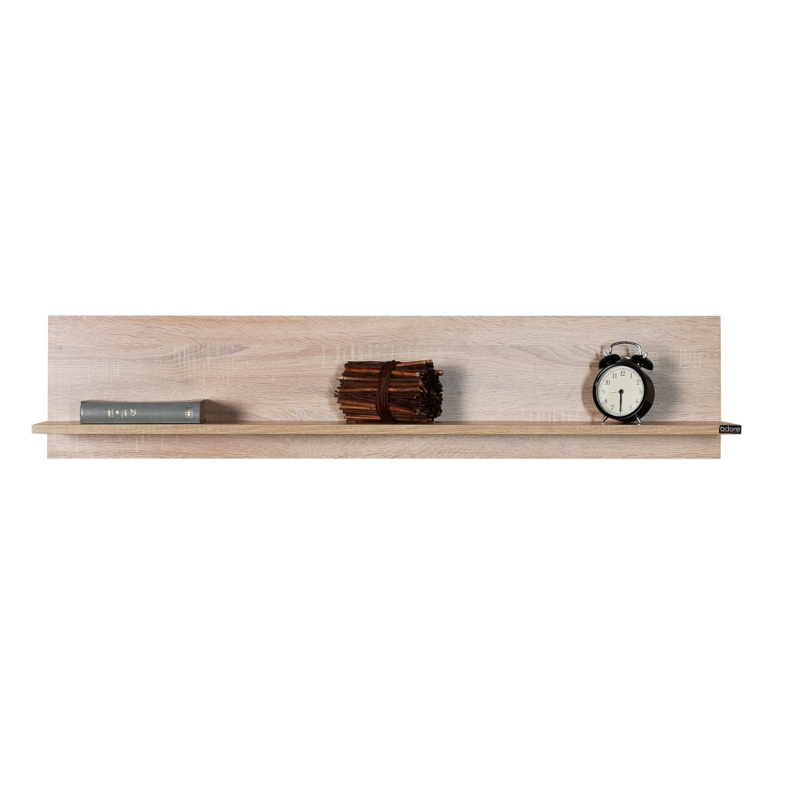 Wall shelf 25x120 cm brown