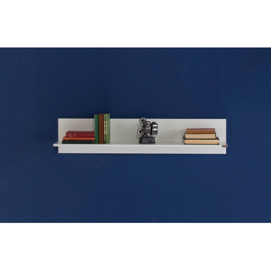 Wall shelf 25x120 cm white