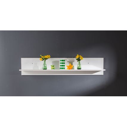 Wall shelf 25x120 cm white