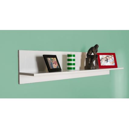 Wall shelf 25x120 cm white
