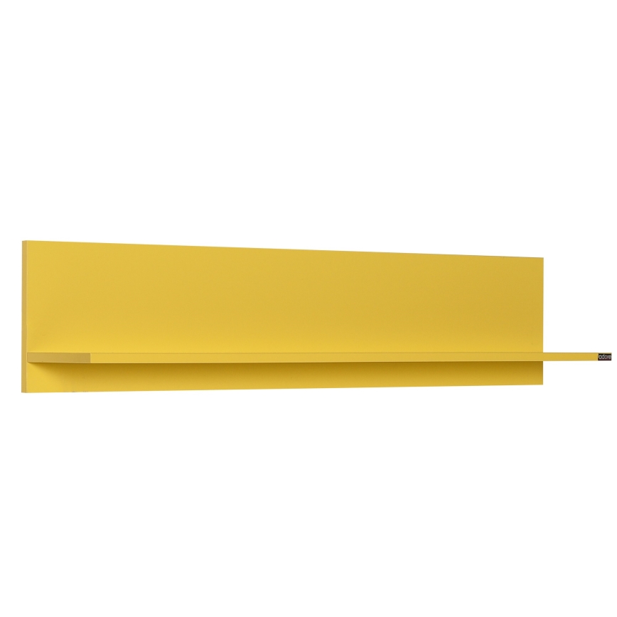Wall shelf 25x120 cm yellow