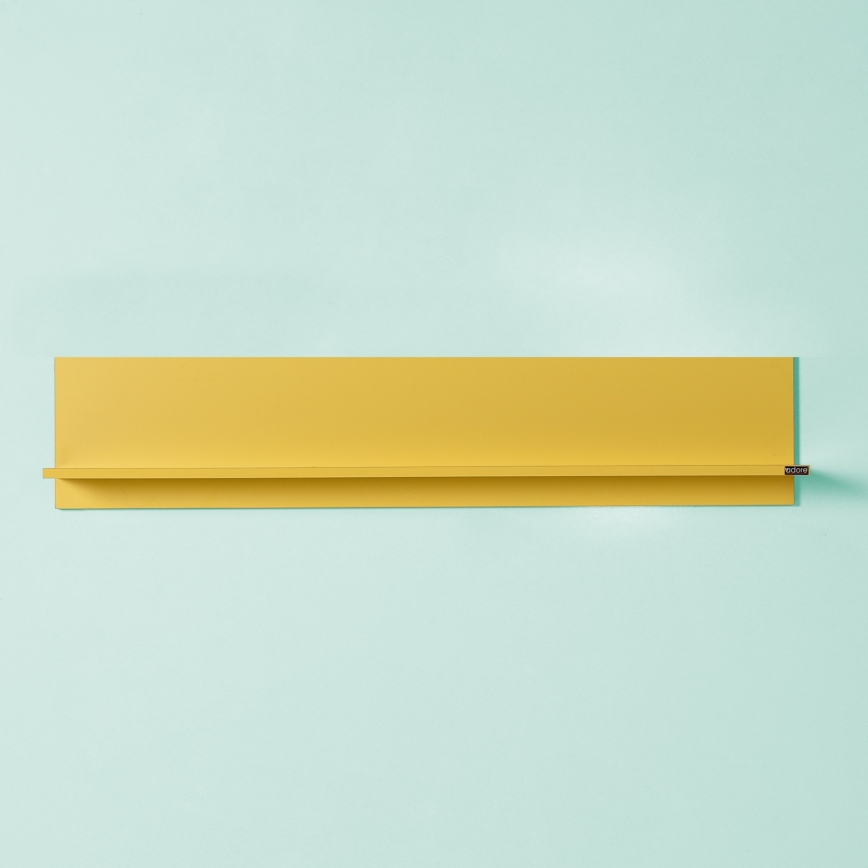 Wall shelf 25x120 cm yellow
