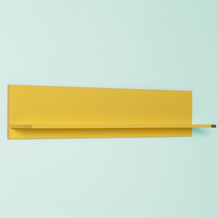 Wall shelf 25x120 cm yellow
