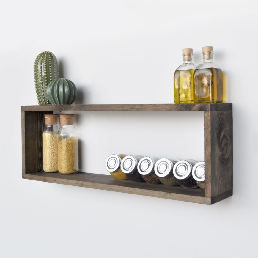 Wall shelf 25x70 cm spruce