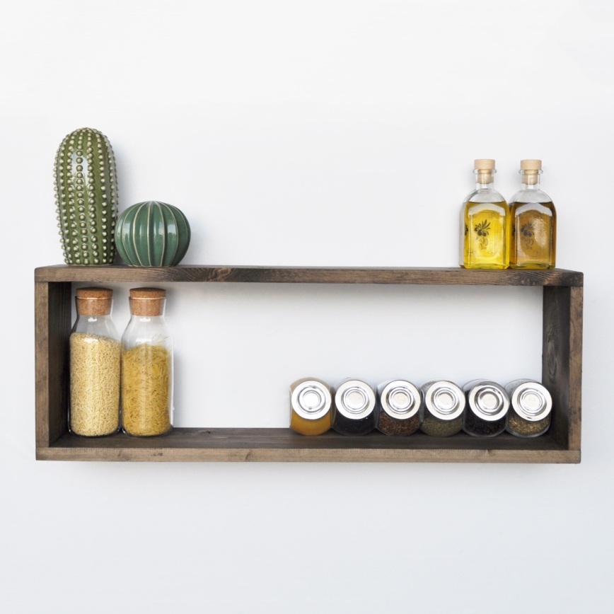 Wall shelf 25x70 cm spruce