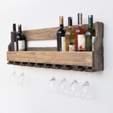 Wall shelf 28x102 cm spruce brown