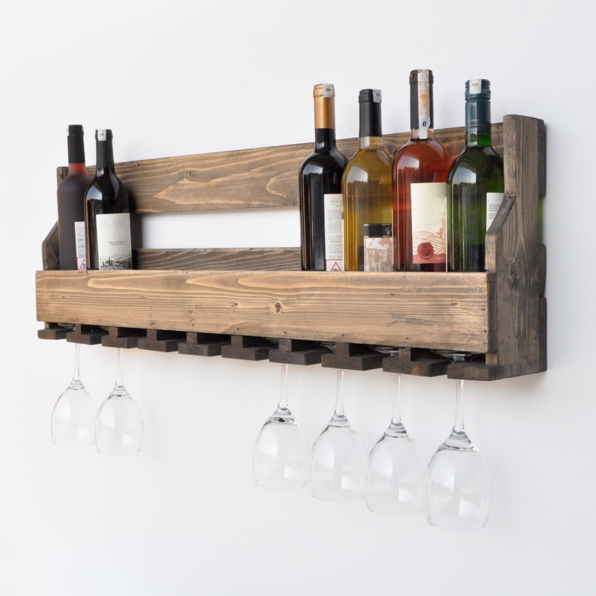 Wall shelf 28x102 cm spruce brown