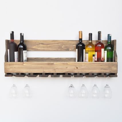 Wall shelf 28x102 cm spruce brown