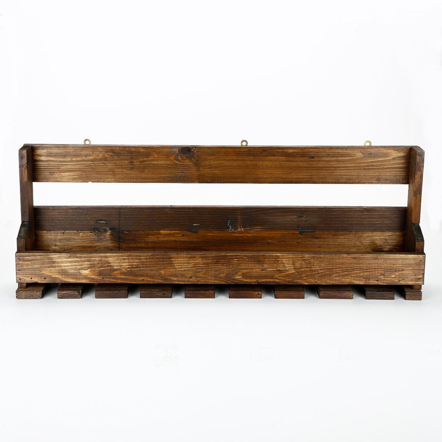 Wall shelf 28x102 cm spruce brown