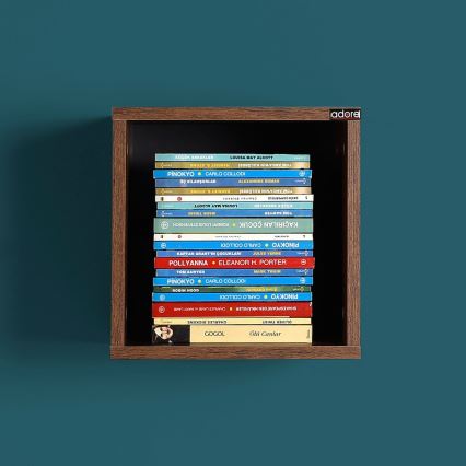 Wall shelf 33x33 cm brown