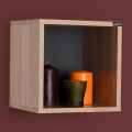 Wall shelf 33x33 cm brown