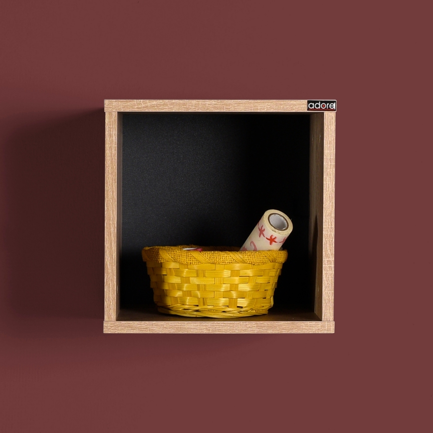 Wall shelf 33x33 cm brown