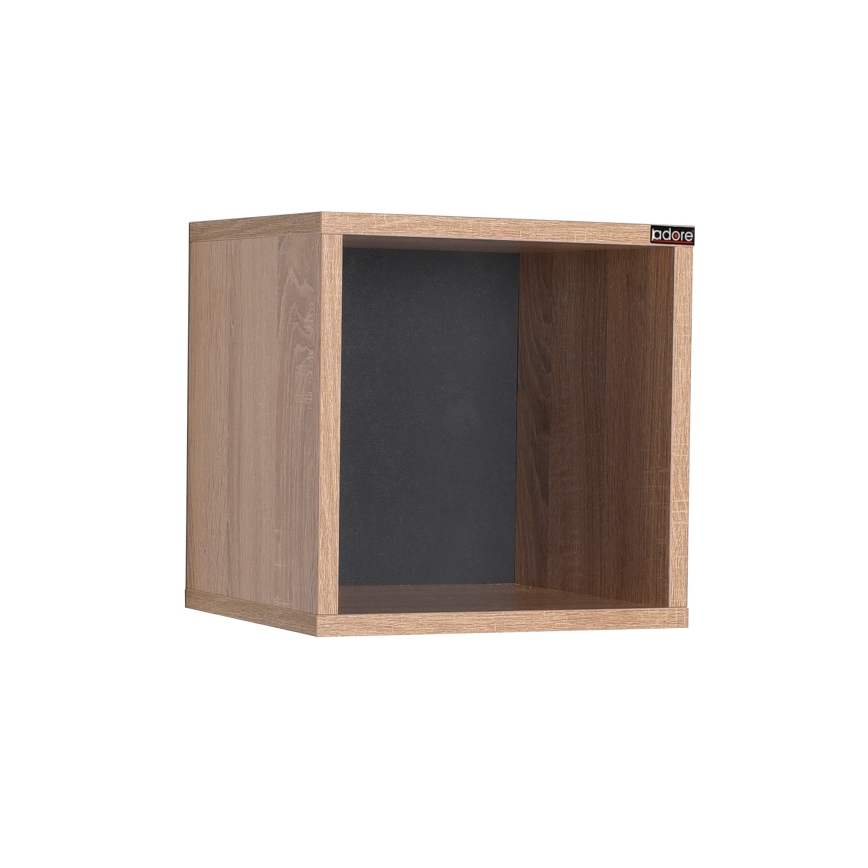 Wall shelf 33x33 cm brown