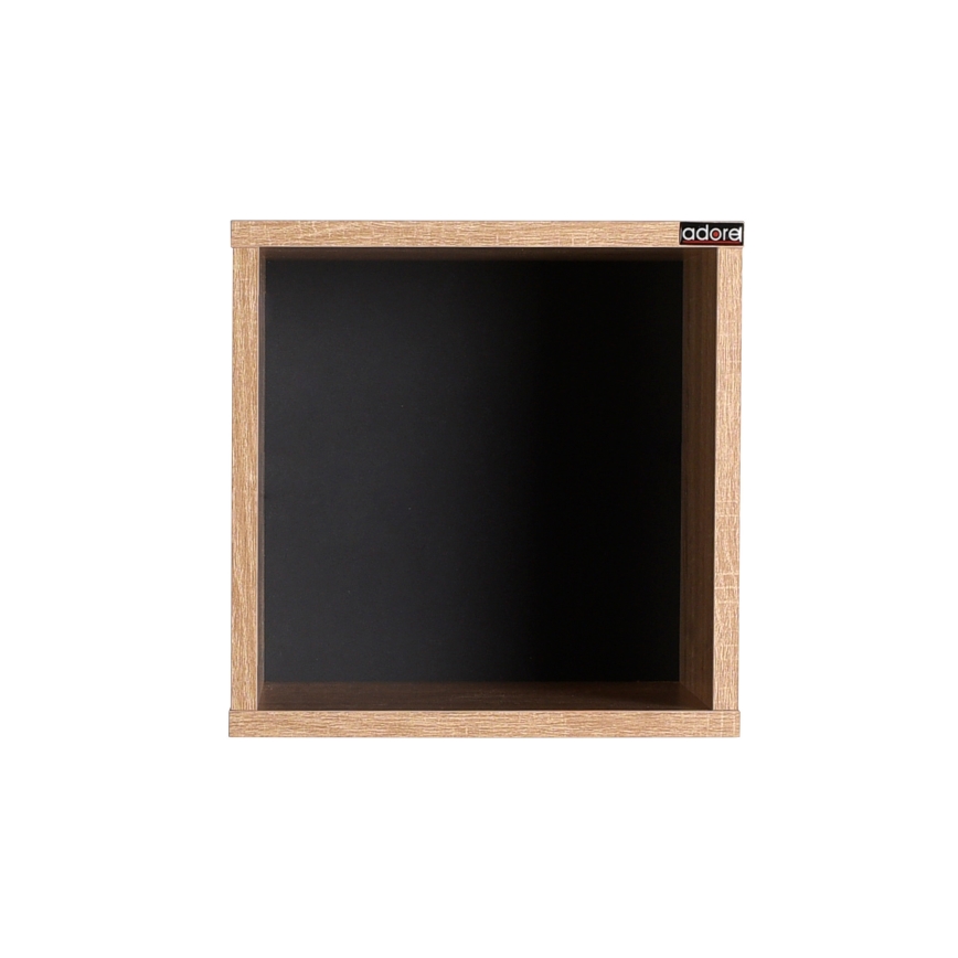 Wall shelf 33x33 cm brown
