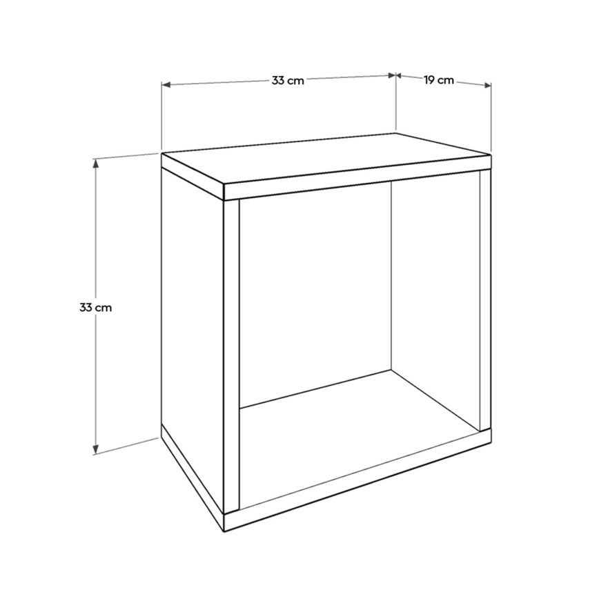 Wall shelf 33x33 cm brown