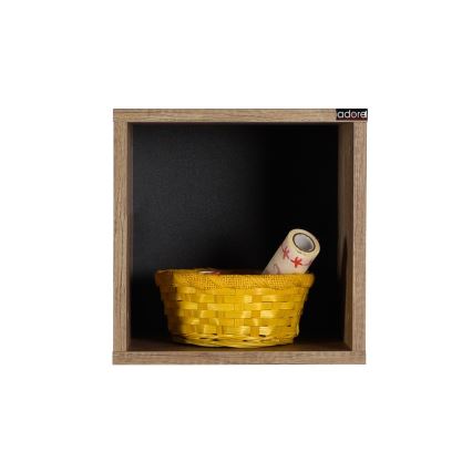 Wall shelf 33x33 cm brown