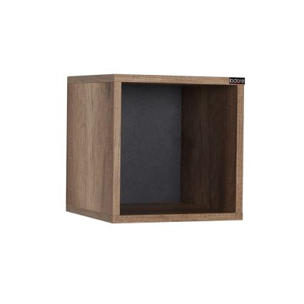 Wall shelf 33x33 cm brown