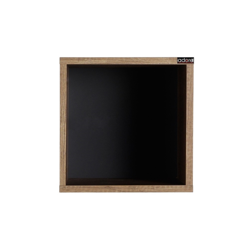 Wall shelf 33x33 cm brown