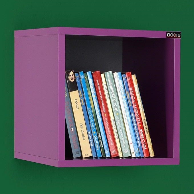 Wall shelf 33x33 cm purple