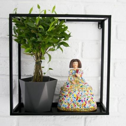 Wall shelf 35x35 cm black