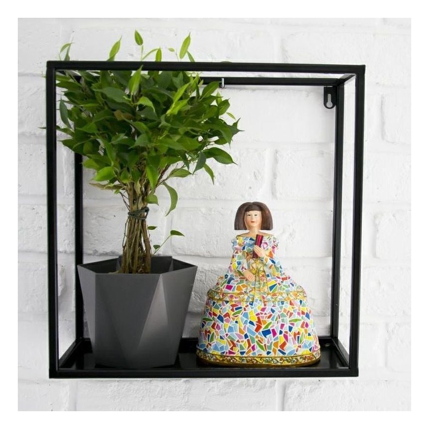 Wall shelf 35x35 cm black