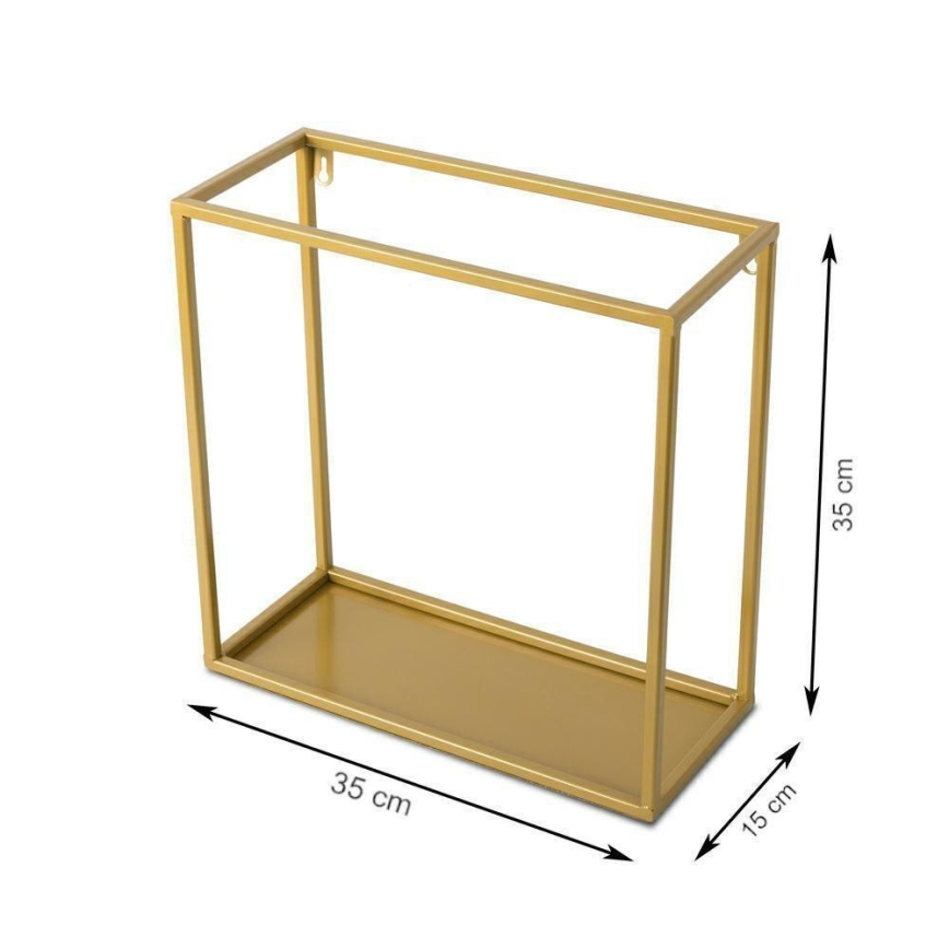 Wall shelf 35x35 cm gold