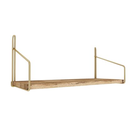 Wall shelf 45x16 cm oak/gold