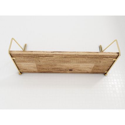 Wall shelf 45x16 cm oak/gold