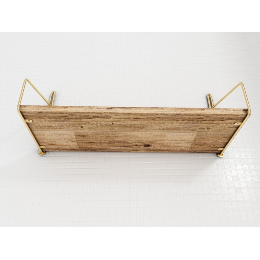 Wall shelf 45x16 cm oak/gold