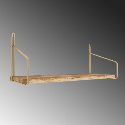 Wall shelf 45x16 cm oak/gold