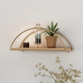 Wall shelf 45x18 cm oak/gold