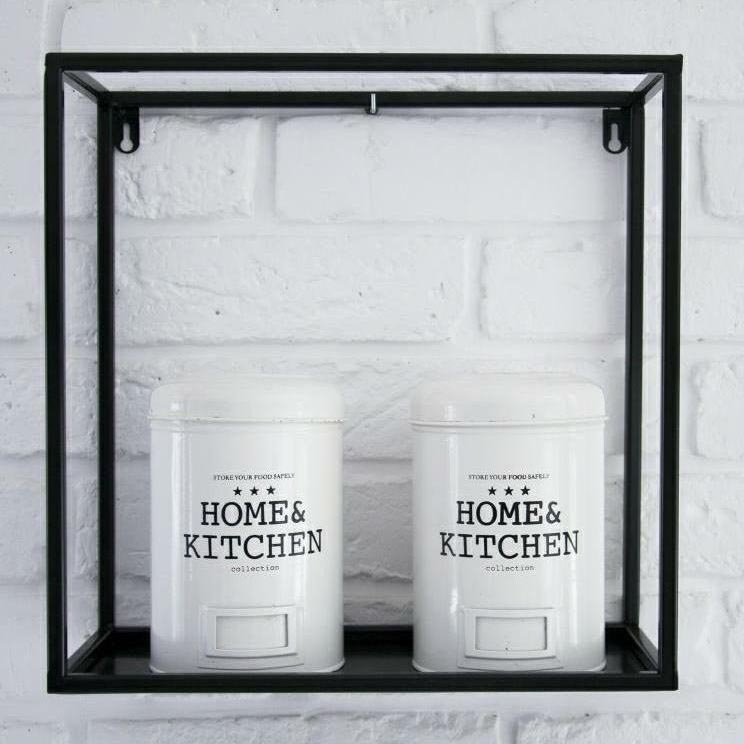 Wall shelf 45x45 cm black