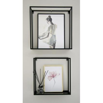 Wall shelf 45x45 cm black