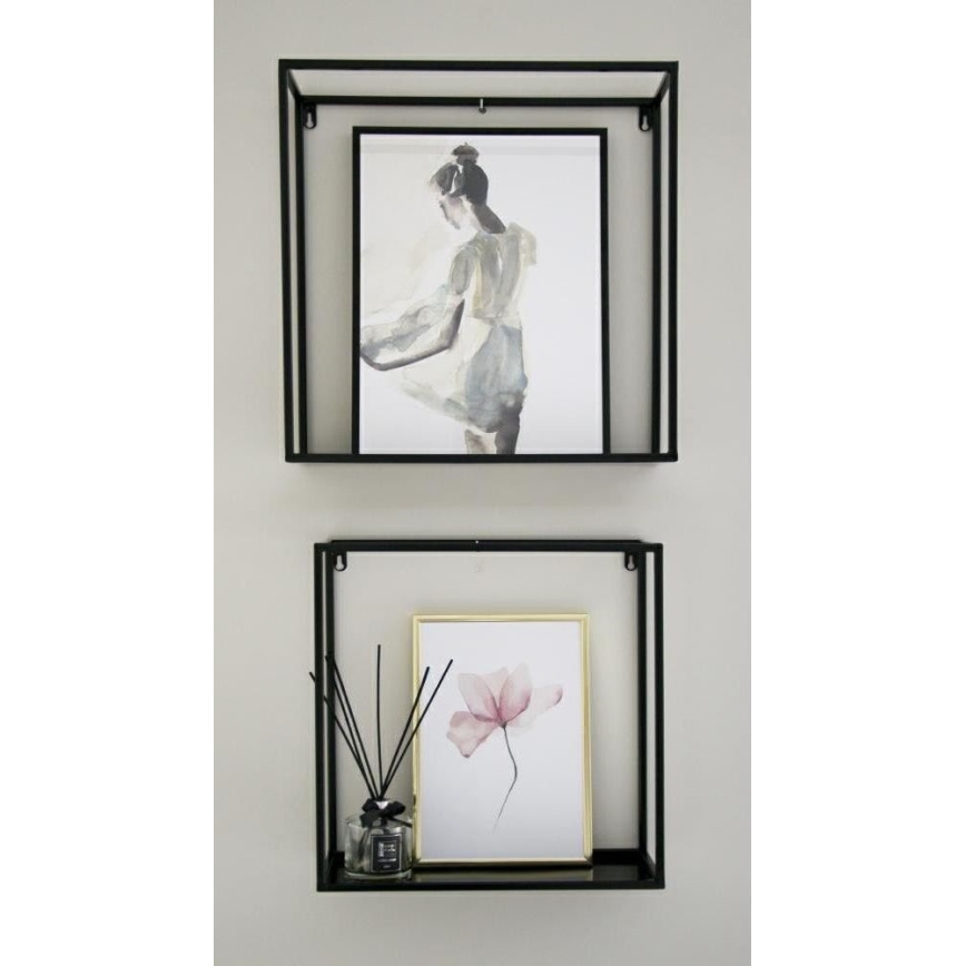 Wall shelf 45x45 cm black