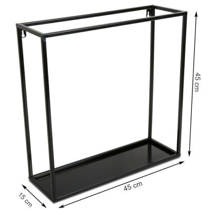 Wall shelf 45x45 cm black