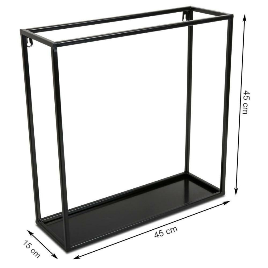Wall shelf 45x45 cm black