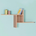 Wall shelf 50x100 cm brown