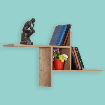 Wall shelf 50x100 cm brown