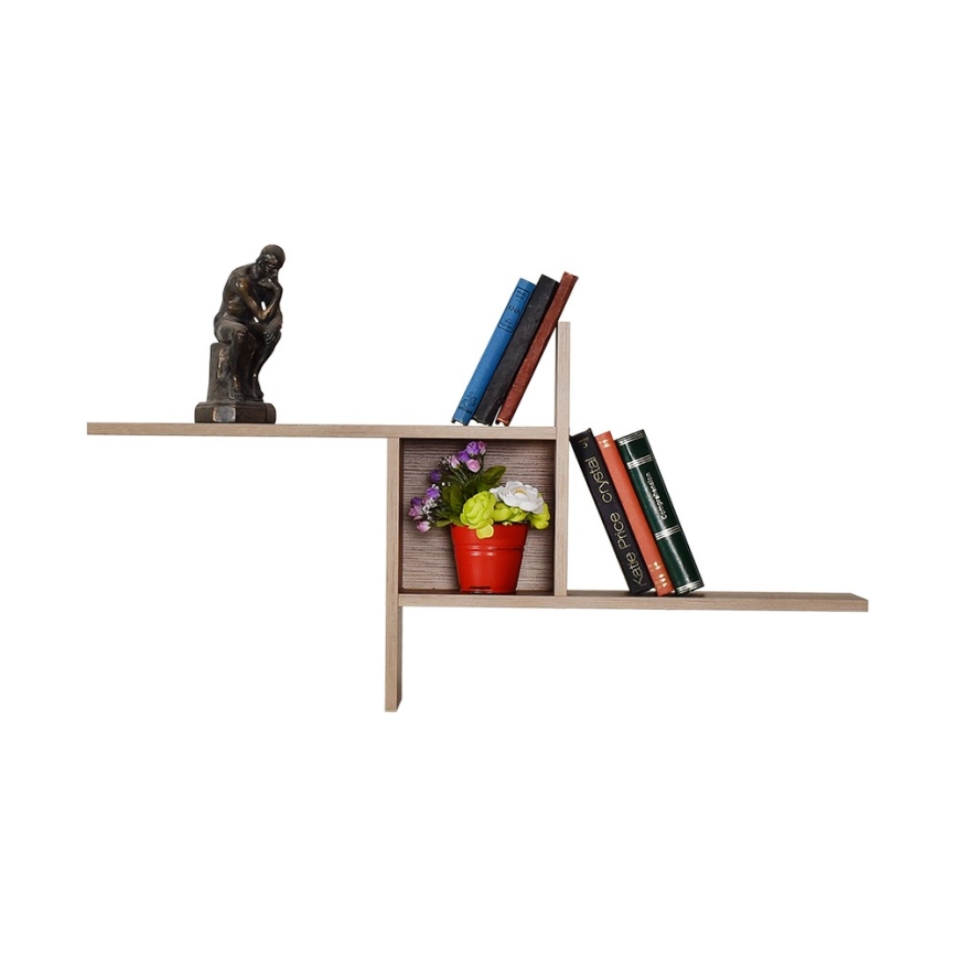 Wall shelf 50x100 cm brown