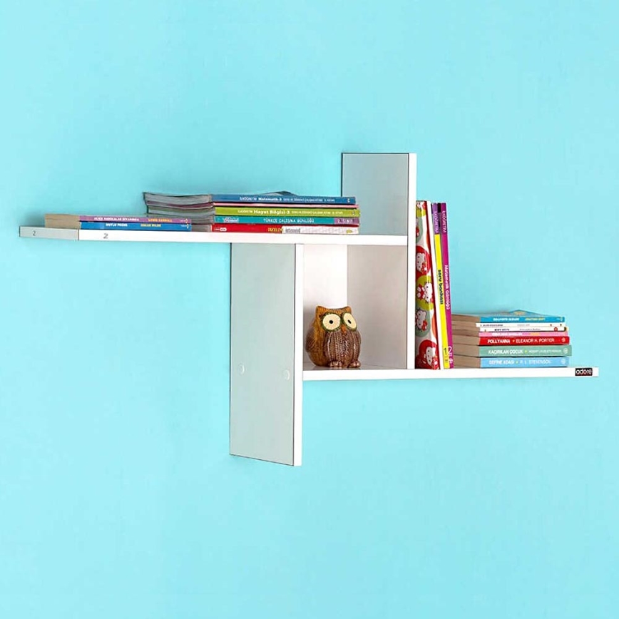 Wall shelf 50x100 cm shiny white