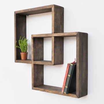 Wall shelf 51x51 cm spruce
