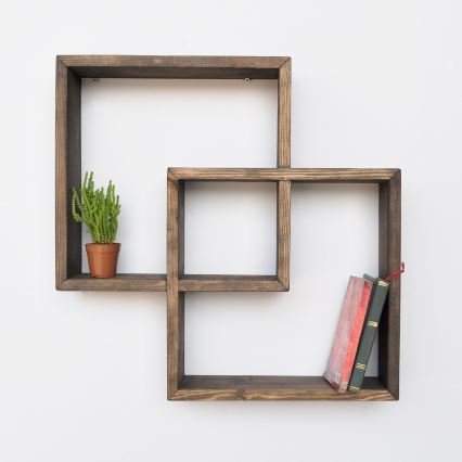 Wall shelf 51x51 cm spruce